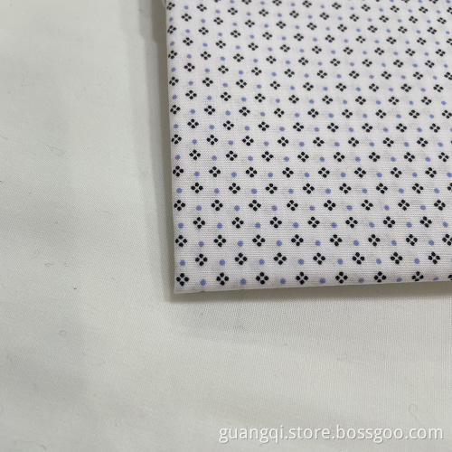 Mini print cvc male shirts short sleeve